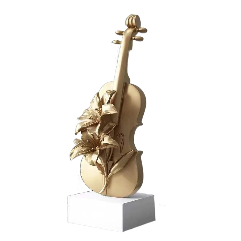 

new modern style desk fiberglass animal craft christmas statue gift sculpture violin decoration