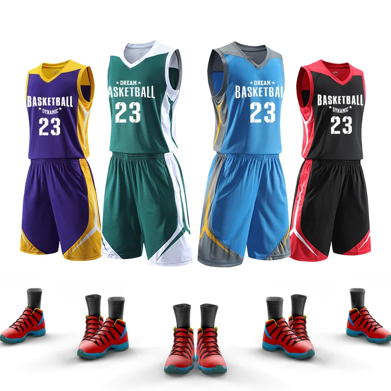 Mens Basketball Jerseys 100% Polyester Breathable