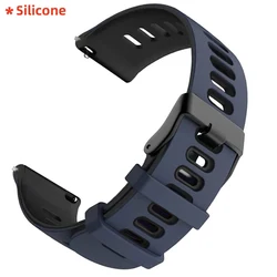 Luxury Leather Smartwatch Strap - Premium 20mm/22mm Band - 20mm Watch band (Midnight Blue Black)