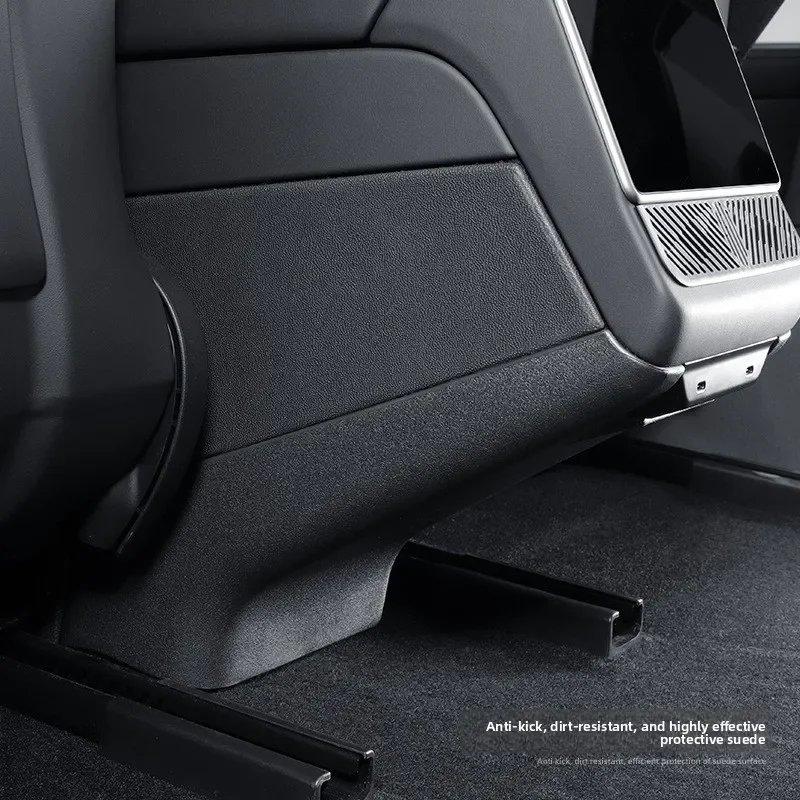 Car Seat Cover For Tesla Model Y Juniper 2025 Model 3 Highland Armrest Rear Seat Anti-Kick Board Panel Cover TPE Child Anti Dirty Kickproof Mat