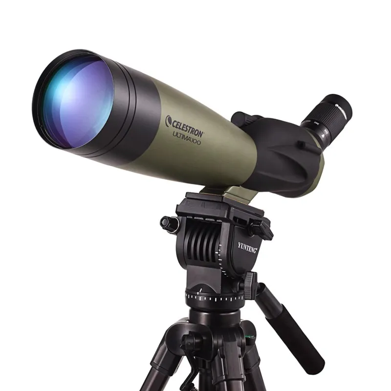 

Celestron-Ultima 100 Spotting Scope, Wide-Angle Zoom Eyepiece, Multi-Coated, Water and Fogproof, Bak-4 Monoculars, 22-66x100mm