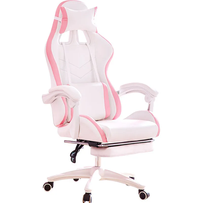 Best-Selling Gaming Chair High Value Pink Cute Girl Comfortable Reclining Anchor Live Broadcast  Home Office Nгровые Cтулья oil painting hand book notebook ins high value hand book book birthday gift girl exquisite diary