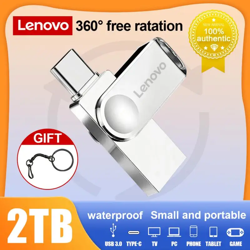 Lenovo 2Tb Pendrive 1Tb Type-C Chiavette Usb Usb 3.0 Pen Drive 128Gb Cle Usb Memory Stick Memoria Usb Per Pc Laptop Desktop