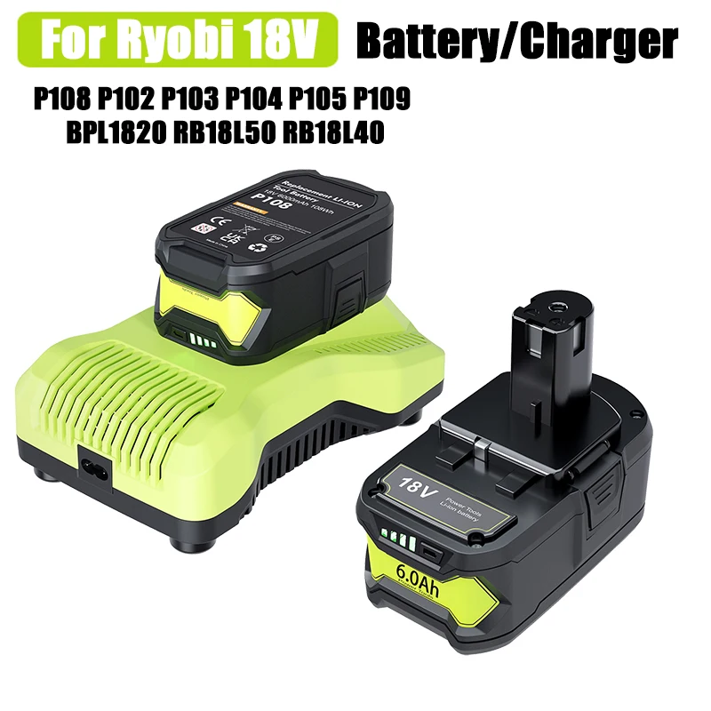 Batterie De Remplacement Li-ion 18v Pour Ryobi One +, Pour Modèles P108,  P102, P103, P104, P105, P109, Bpl1820, Rb18l50, Rb18l40 - Batteries  Rechargeables - AliExpress