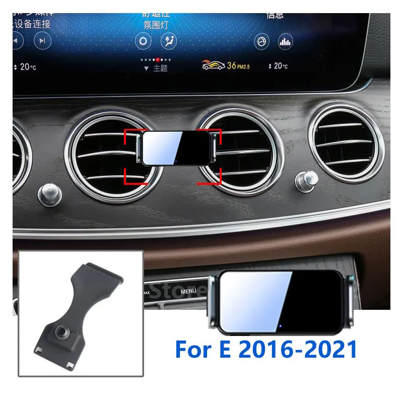 Handyhalter für Mercedes-Benz E-Klasse W213 2017 2018 2019 2020  Lüftungsschlitzhalterung GPS-Telefonhalter