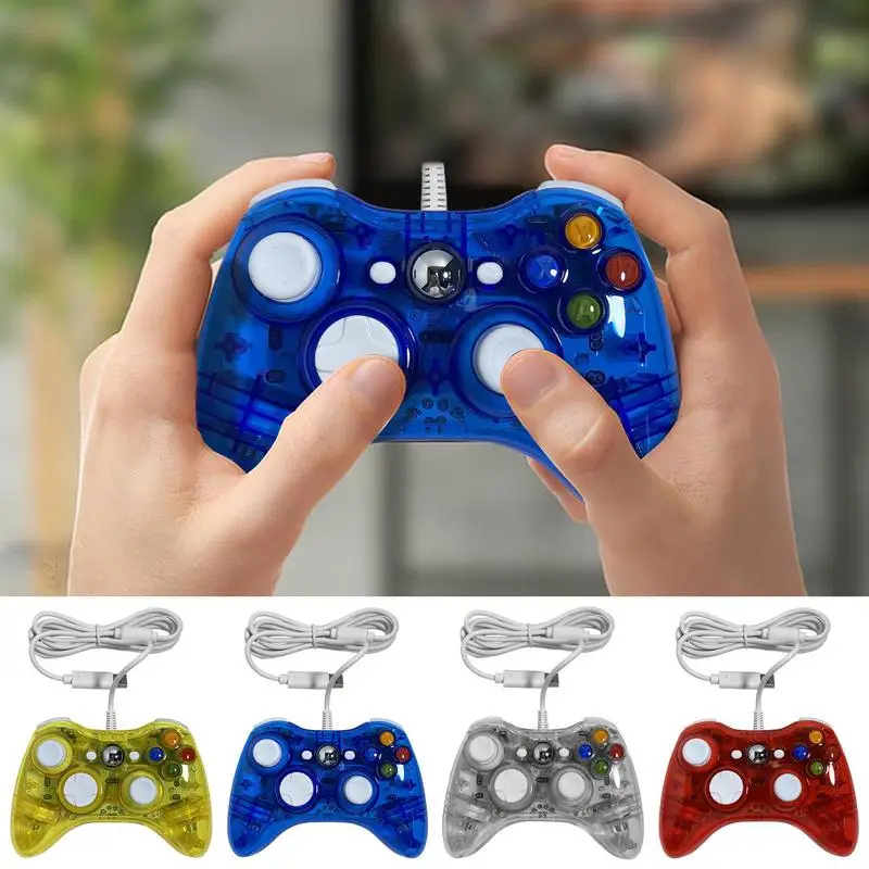 Gamepad Cablato Usb Per Controller Sottile Xbox 360 Per Joystick Per Videogiochi Trasparente Per Pc Windows Per Accessori Per Giochi A Vapore