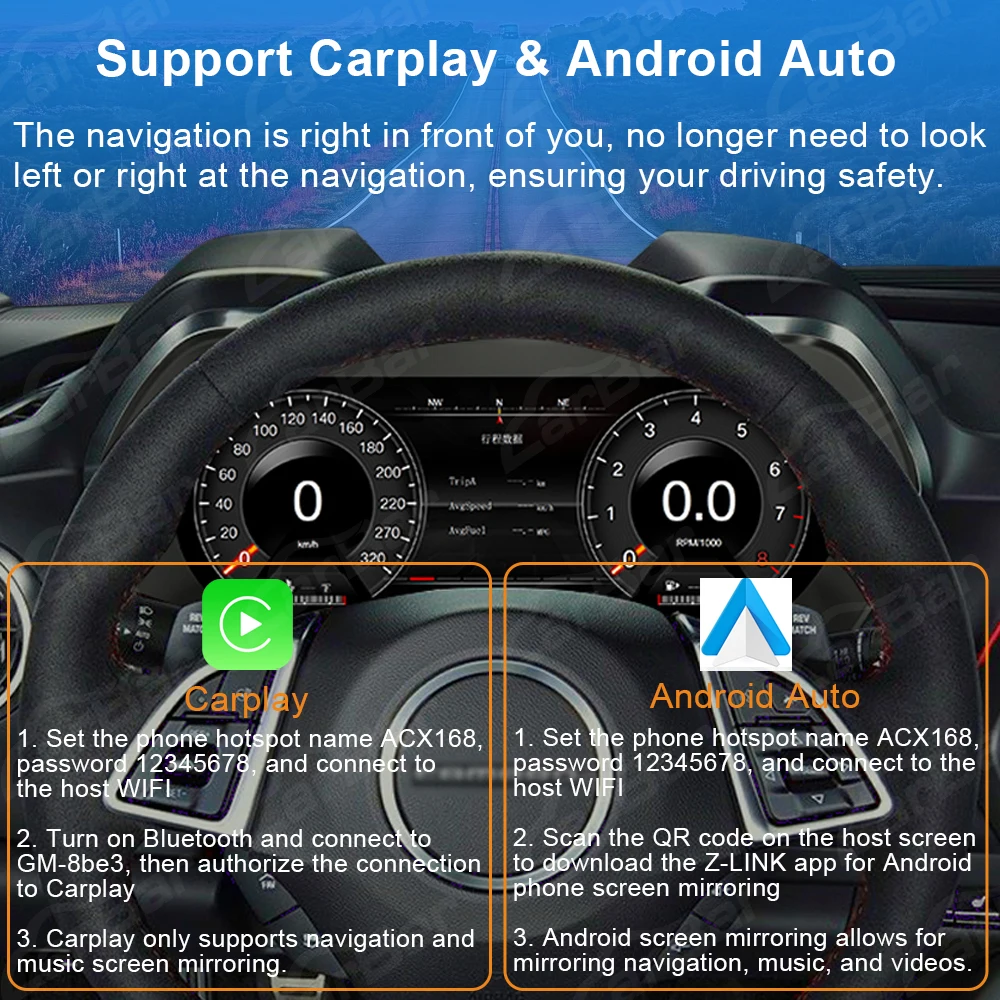 Pantalla de tablero LCD de 12,3 pulgadas para Chevrolet Camaro 2015-2023 grupo de instrumentos digitales de coche de 6. a generación 3
