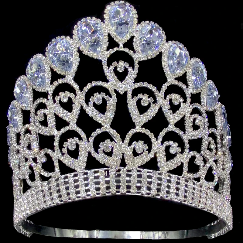 

Levery Crystal Queen Tiaras Crowns Pageant Hair Ornaments Wedding Jewelry Miss World Accessories