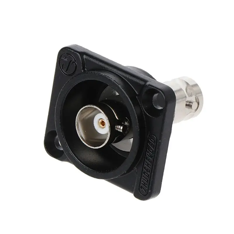 

D-Type Double BNC Plug Connector Chassis Panel Mount Adapter o Monitoring Pa