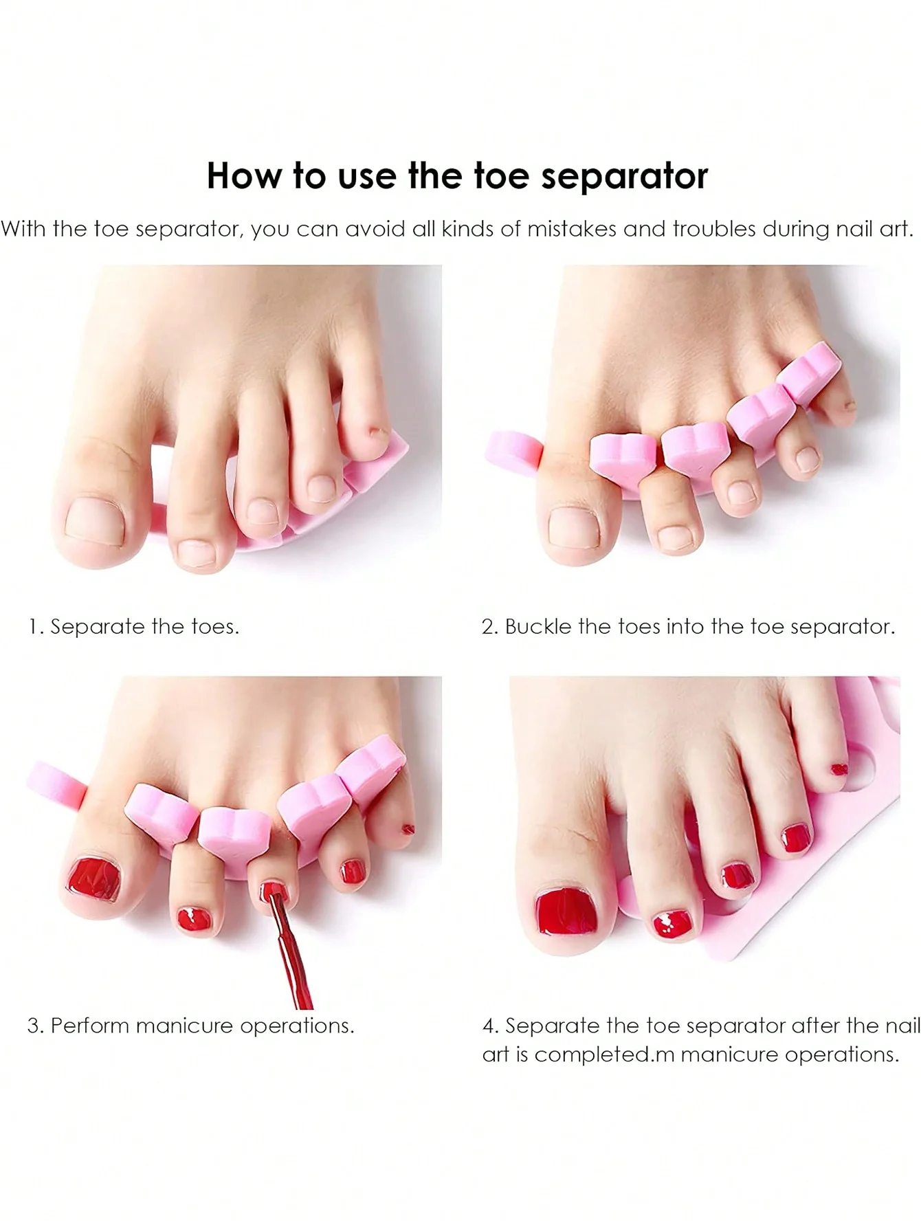 Toe Separators Toe Spacers for Pedicures Nail Polish Separating Toenails Nails