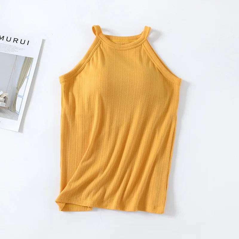 Sexy Chest Pad Suspender Shirt Women's Sleep Top Underwear Pajamas Tops One Piece Sleepwear T-Shirts Modal Bottoming Vest sleepwear lingerie