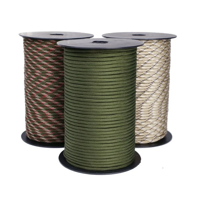 

100M 550 Military Standard 9-Core Paracord Rope 4mm Outdoor Parachute Cord Survival Umbrella Tent Lanyard Strap
