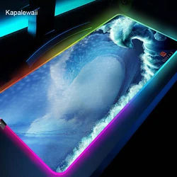 DOTA2 Grand RVB Souris XXl Tapis De Souris De Jeu LED Souris De Gamer Copie Souris Tapis Grande Souris Pad PC Bureau Tapis avec Rétro Éclairé 