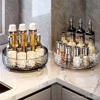 New Light Luxury 360 Rotating Cabinet Organizer Kitchen Bathroom Cosmetic Turntable Storage Tray Non-Slip Spice Round Rack Plate 2