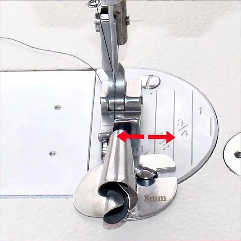 Sewing Rolled Hemmer Foot 3Mm-10Mm 8 Sizes Wide Rolled Hem Pressure Foot Sewing Machine Presser Foot Hemmer Foot 5