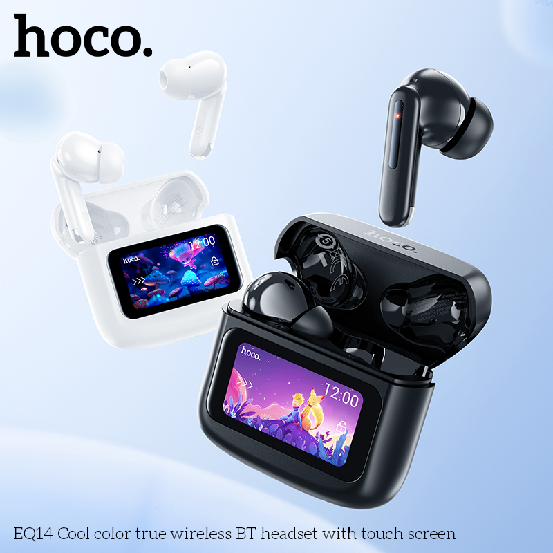 HOCO EQ14 TWS Wireless Bluetooth Headset 5.4 Waterproof Headphone Mini Earphone With Touch Screen Mic For Xiaomi iPhone Earbuds