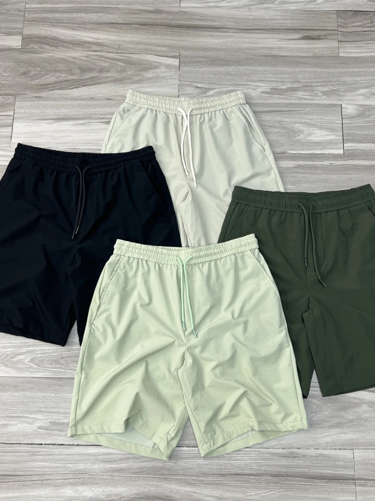 LULU Men's Faionable Urban ort Pants Qui Dry Breathable Lightweight Casual Five-Quarter Length Summer orts