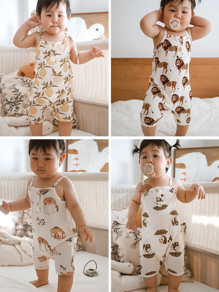 Cotton Baby Jumpsuit Summer Romper for Infant Boys and Girls