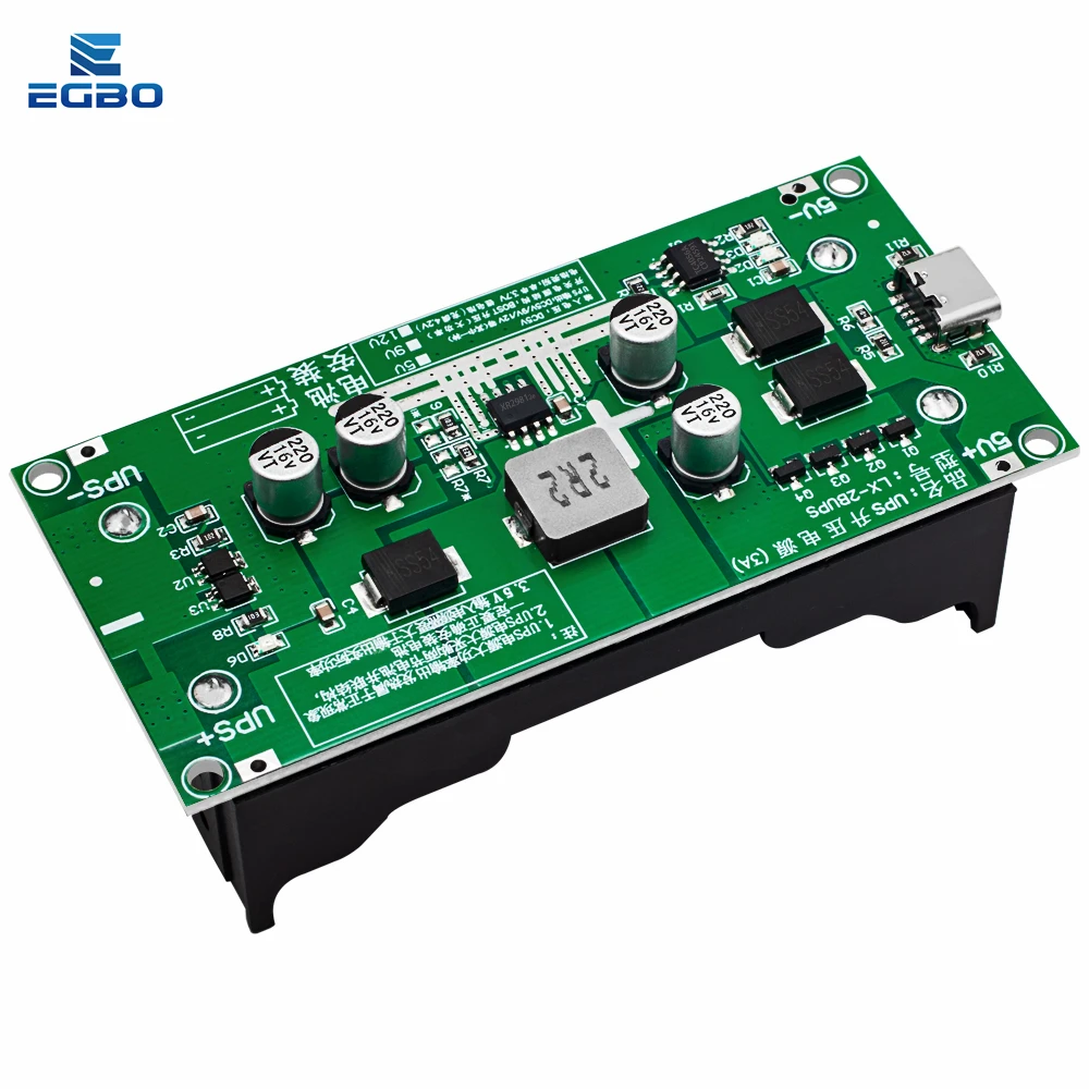 Lithium battery charger Type-C 15W 3A 18650 DC-DC Step Up Booster Fast Charge UPS Power Supply / Converter 5V 9V 12V