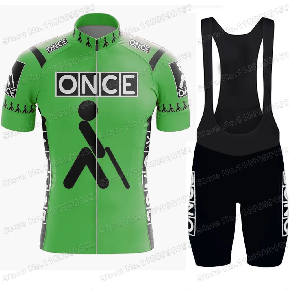 2025 ONCE Team Cycling Jersey Set Retro Cycling Clothing Yellow Pink Red Black Men Summer Road Bike Suit Bicycle Bib Shorts 4