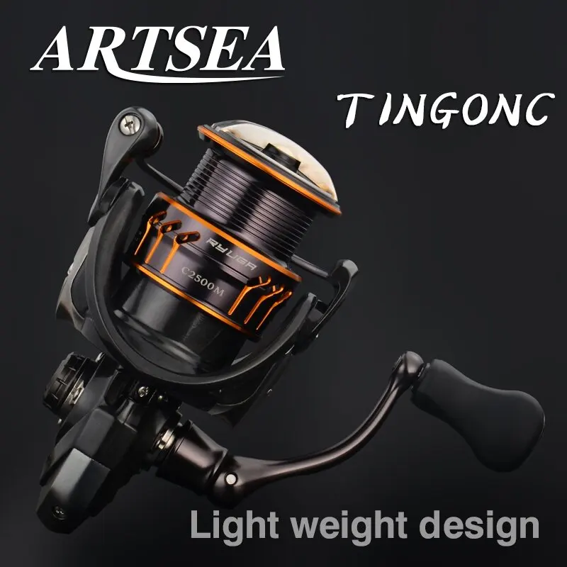 

ARTSEA Carbon Spinning Reel Fishing Reel Ultralight 143G Max Drag 4-10KG 9+1BBs Profession Bait Finesse System Trout Perch