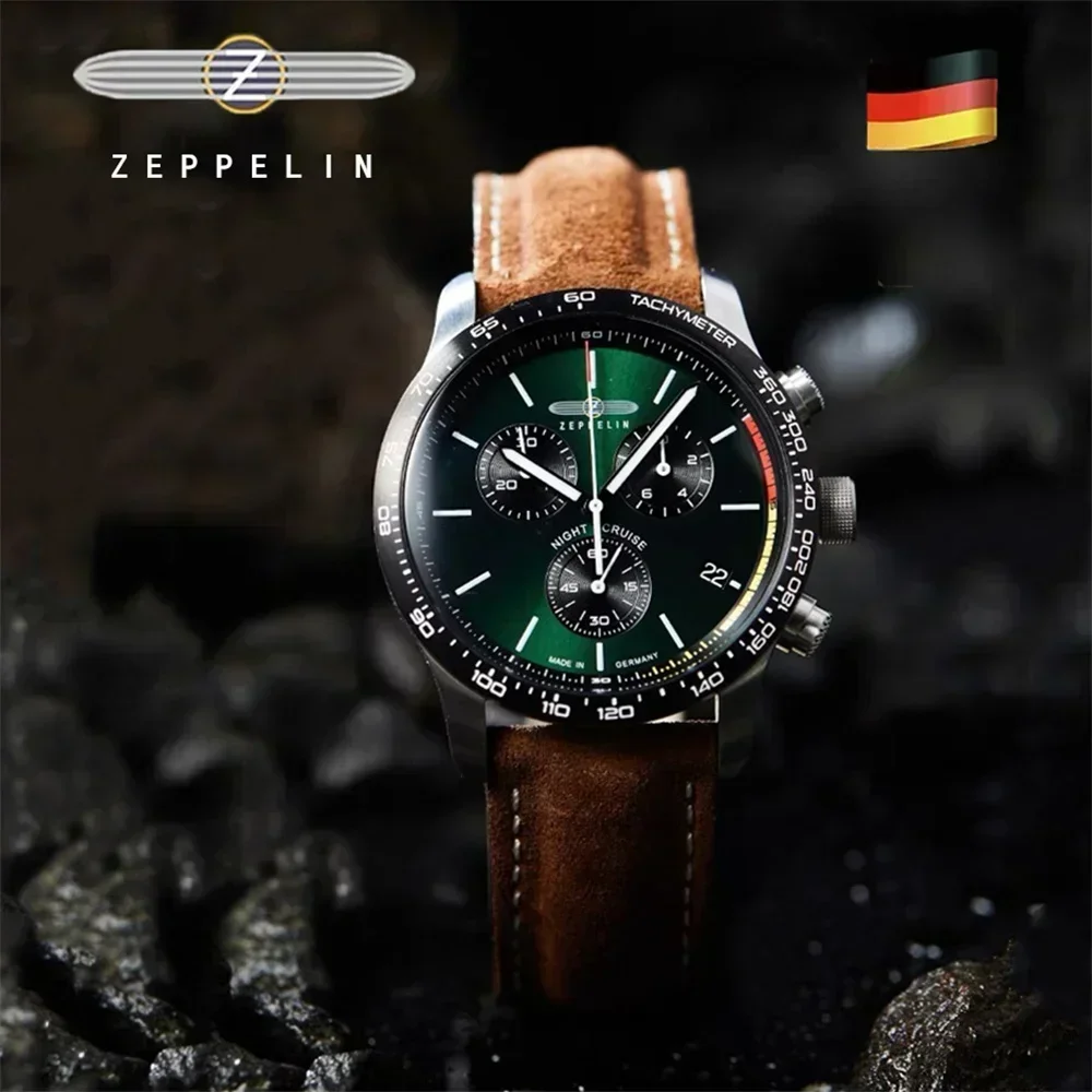 

Diskon Besar Jam Tangan Zeppelin Baru Jam Tangan Kuarsa Pria Bisnis Kulit Chronograph Multifungsi Tiga Mata Lari