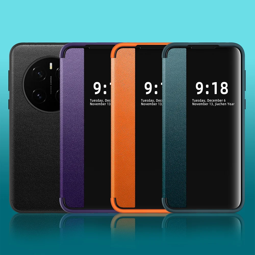 Vegan Leather Flip Cover For Honor Magic 6 7 Pro Flip Case All-Inclusive Silicone Airbag Corners Drop Impact Resistant Shell 4