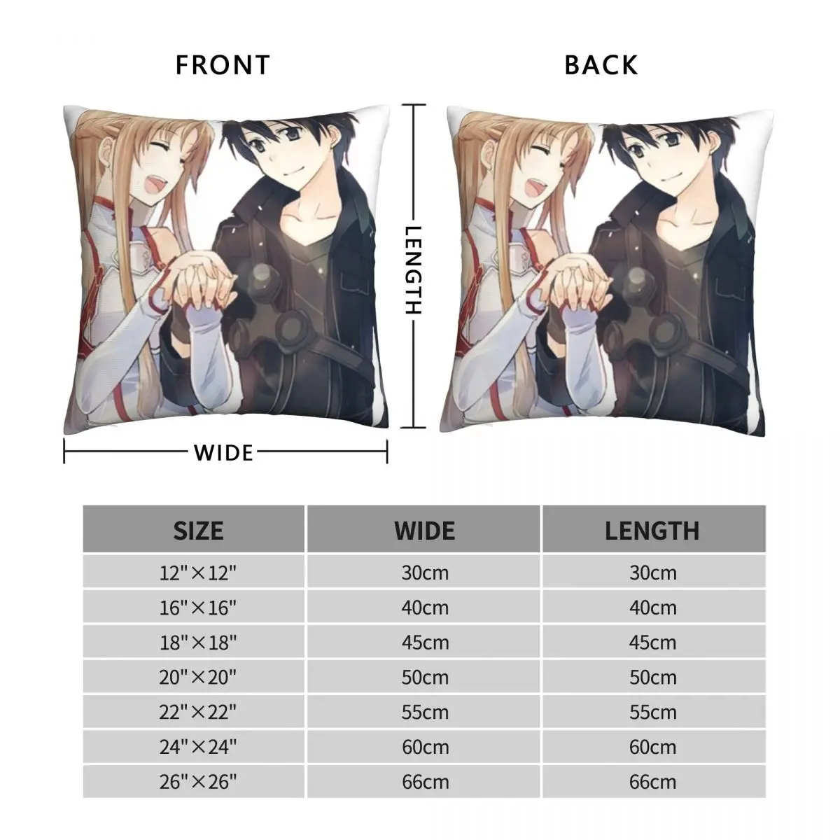 Рисунок 4 - Квадратная наволочка Kirito And Asuna