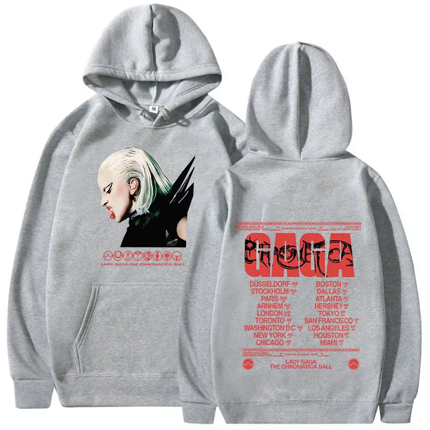 Singer Lady Gaga The Chromatica Ball Tour 2024 Hoodie Men