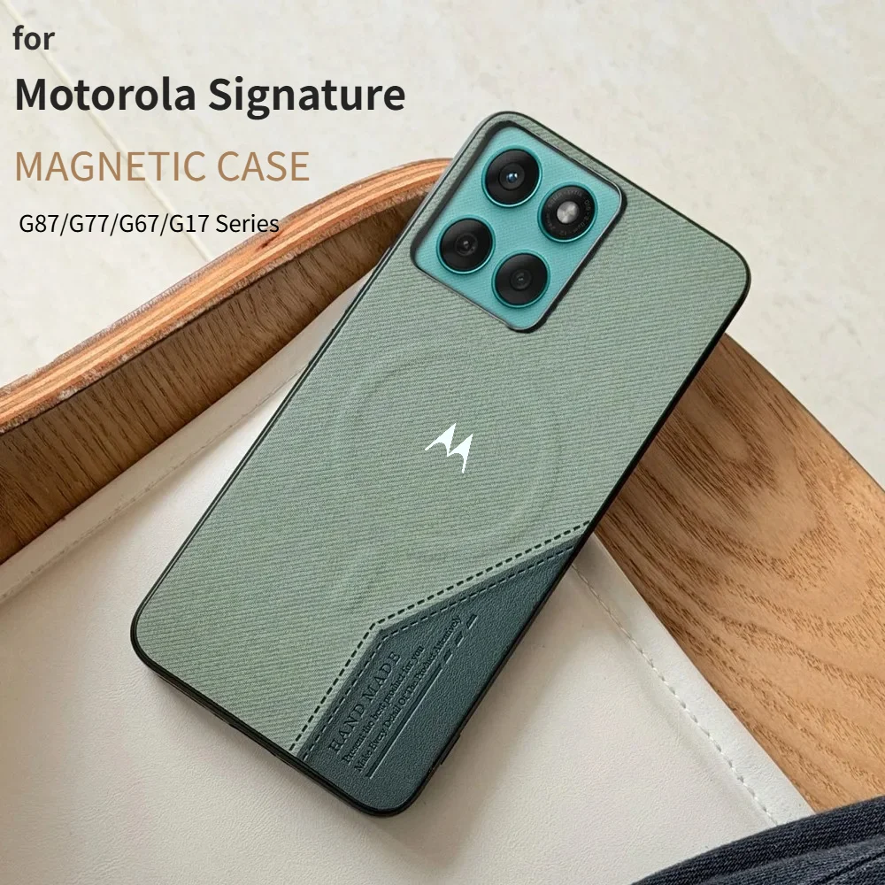 Business Woven Texture Magnetic Phone Case - Shockproof Cover