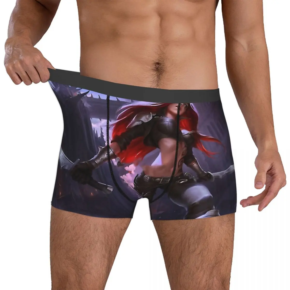 Katarina Men Boxer Briefs League of Legends Game Highly Breathable Underwear Top Quality Print Shorts Gift Idea 4