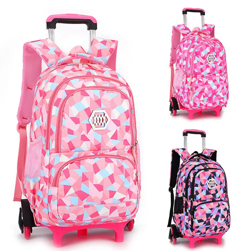 

wheeled bags for girls kids Travel luggage Rolling School Bags Trolley bag Backpack On wheels Girls Trolley School backpacks sac