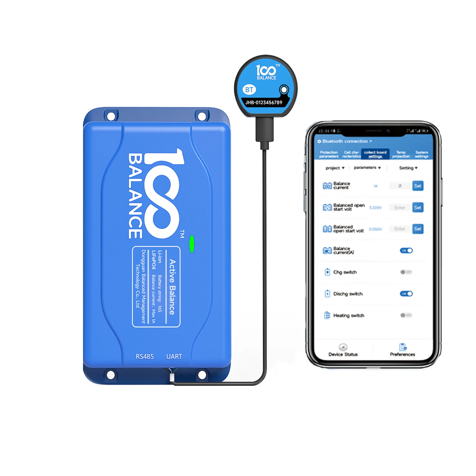 Smart Active Balancer 1A Lifepo4 Balancer Bluetooth Bt Uart Rs485 Batteria Al Litio 4S 8S 10S 13S 16S 20S 12V 24V 48V Equalizzatore