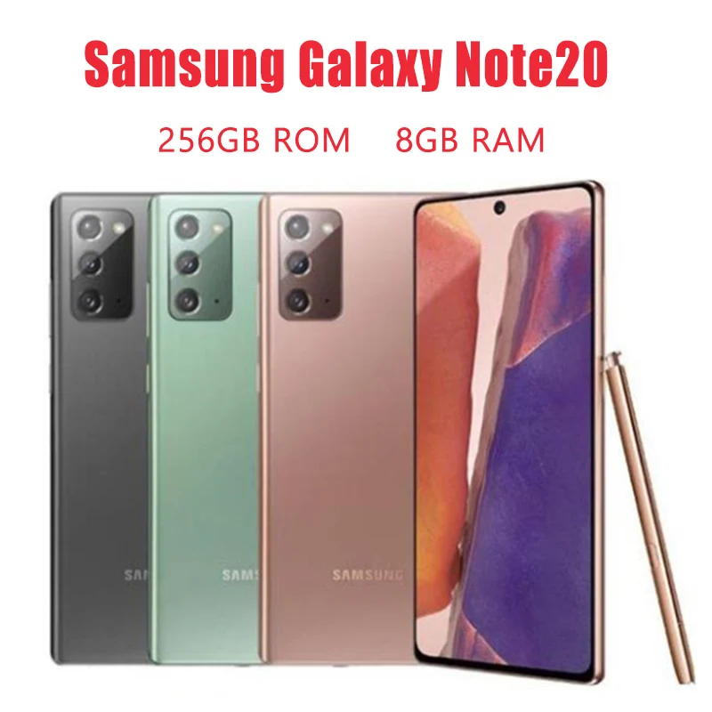 

Samsung Galaxy Note20 телефон, экран 6,7 дюйма, 8 Гб ОЗУ 128 Гб ПЗУ, Восьмиядерный