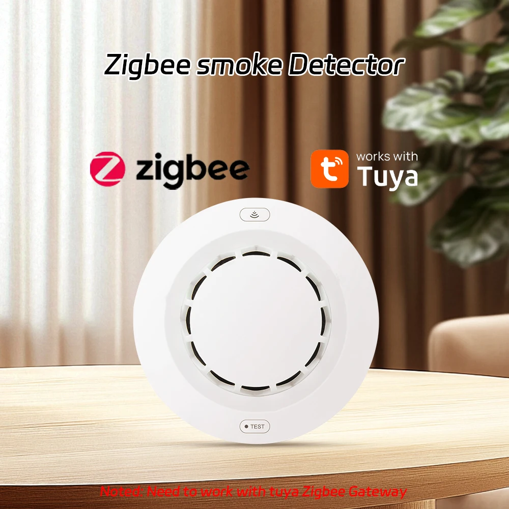 ZIgbee เครื่องตรวจจับควันไฟเฉพาะเครื่องตรวจจับควันอัตโนมัติระบบสัญญาณเตือนไฟไหม้คลังสินค้าโรงแรมเครื่องตรวจจับควันในครัวเรือน commercia 1