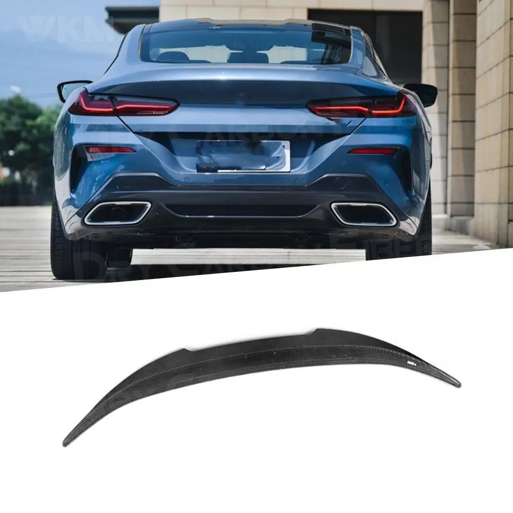 

Dry Carbon Fiber Car Rear Spoiler Wing Trunk Lip for BMW 8 Series G15 F92 M8 Coupe 2 Door 2020 UP Not Cabriolet Rear Boot Wing