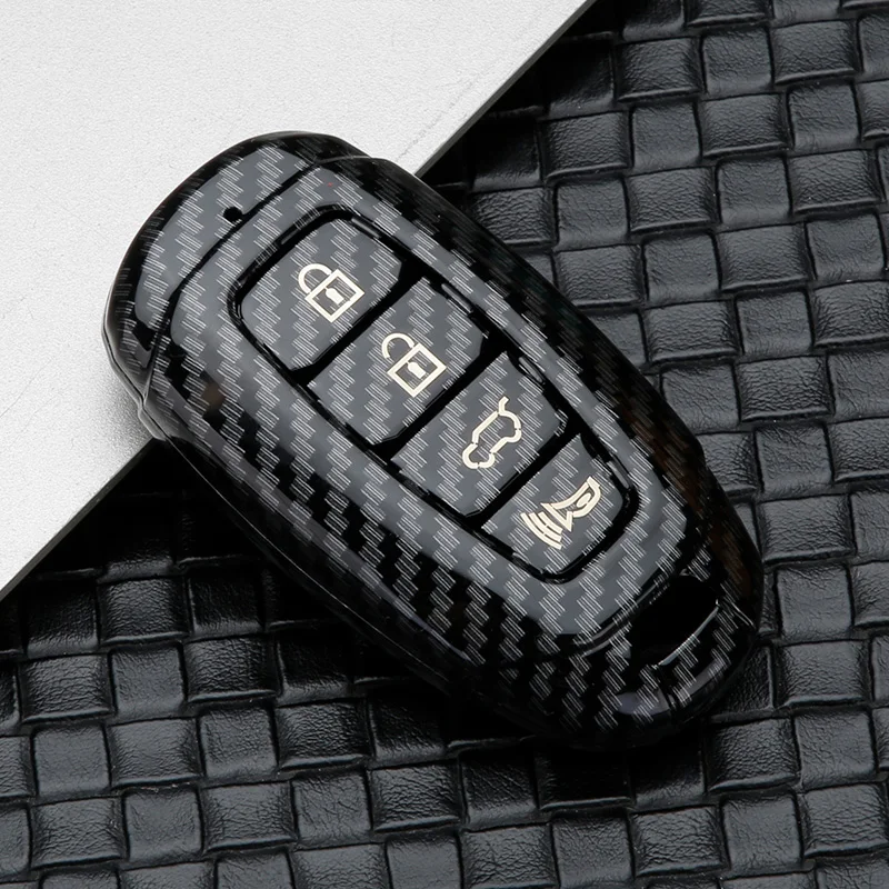 Glänzend Carbon fiber ABS Schlüssel Fall Fob Abdeckung Für Hyundai i30 Ix35  KONA Encino Solaris Azera