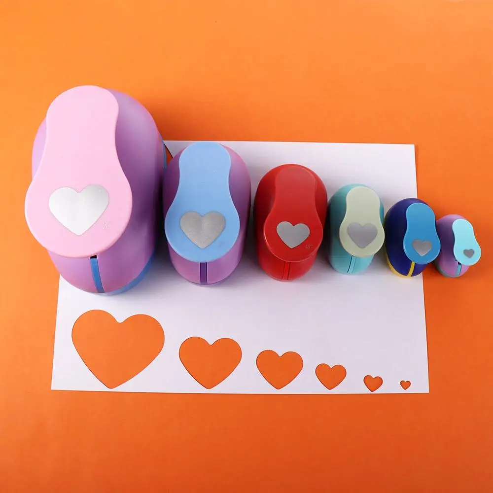 

DIY Handmade Kid Toy DIY Craft Heart-shaped Children 9-75mm Embossing Punches Scrapbooking Machine Punches Maker Hole Puncher