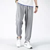 New Ultra-thin Men Fashionable Trendy Ice Silk Pants Comfortable High Elasticity Breathable Summer Outdoor Sports Fitness Pants 1