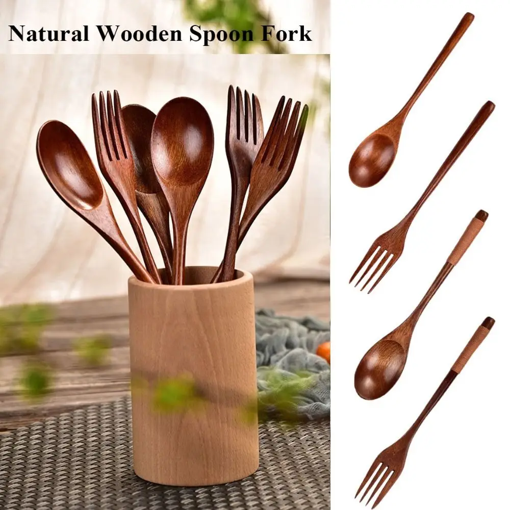 Wooden Spoon Fork Kitchen Accessories cutlery set western style cutlery set picnic cutlery set picnic tableware camping cutlery set wooden cutlery set wooden cooking spoons