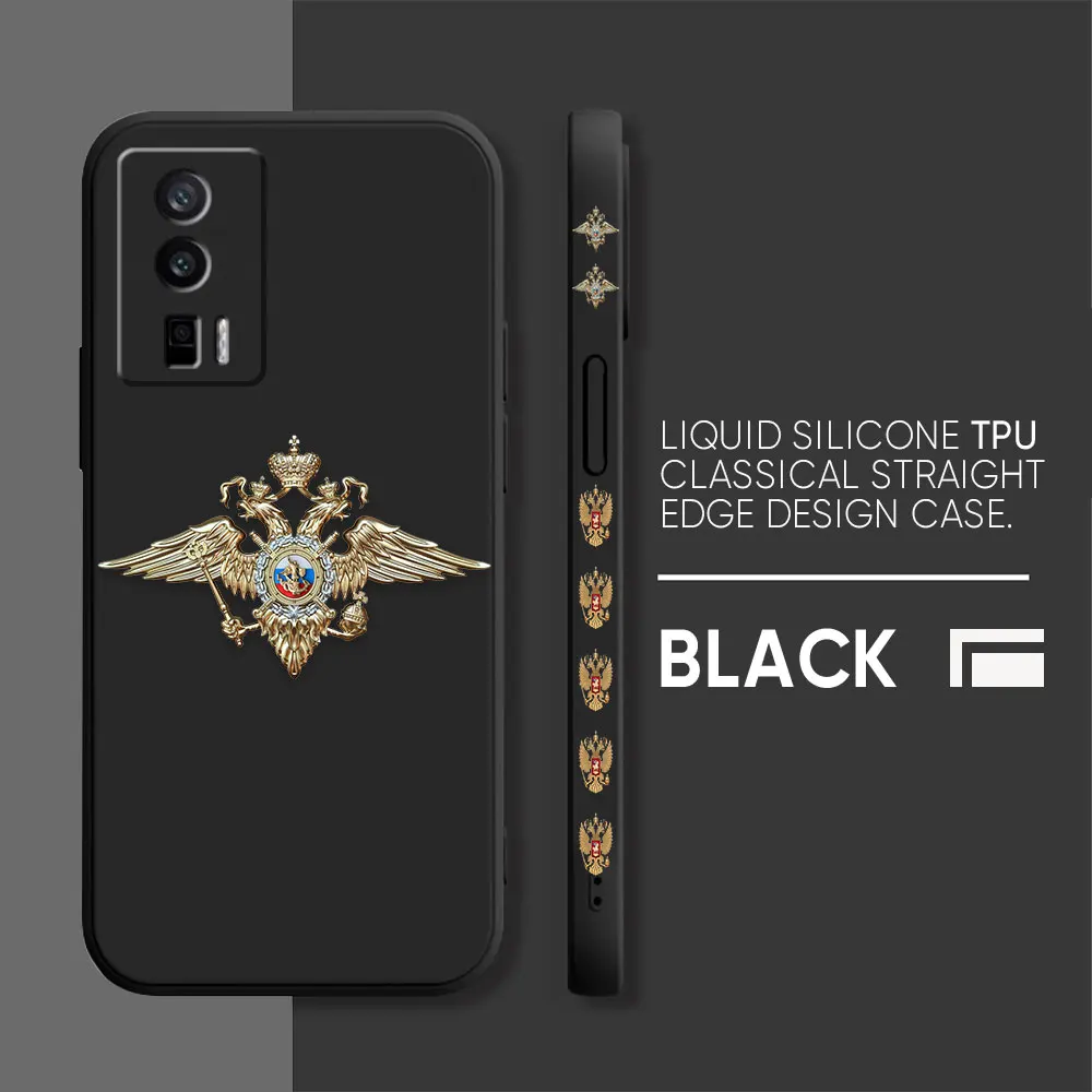 thumbnail image 1 of Funda para Redmi K60E K50 K40S K40 K30 K20 10C 9 8A 8 10 Pro 4G 5G Funda de silicona líquida Simple emblema de la Federación Rusa, 1 of 5