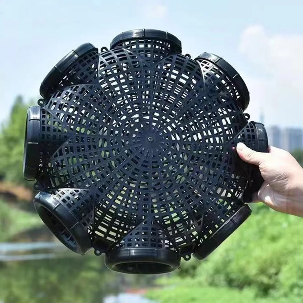 6/8 Holes Fishing Cage Crab Crayfish Shrimp Smelt Eels Traps Mesh Eel Loach Trap Fishing Accessories