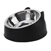 1Pc Cat Bowl Lovely Creative Inclined Kitten Puppy Food Feeding Bowls Stainless Steel Cats Drinking Feeder Pet Dogs Cats Feeders 3
