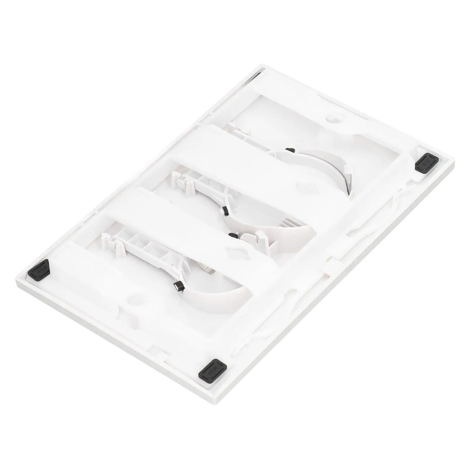 White ABS Dual Flush Toilet Tank Panel with Concealed Columns