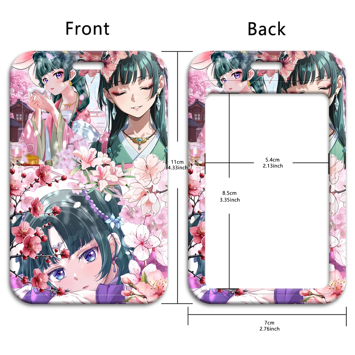 Manga Anime Ausweishalter Lanyards Mädchen Türkartenetui Hängendes Seil Umhängeband Schlüsselanhänger Visitenkarten Geschenk – Detail 2