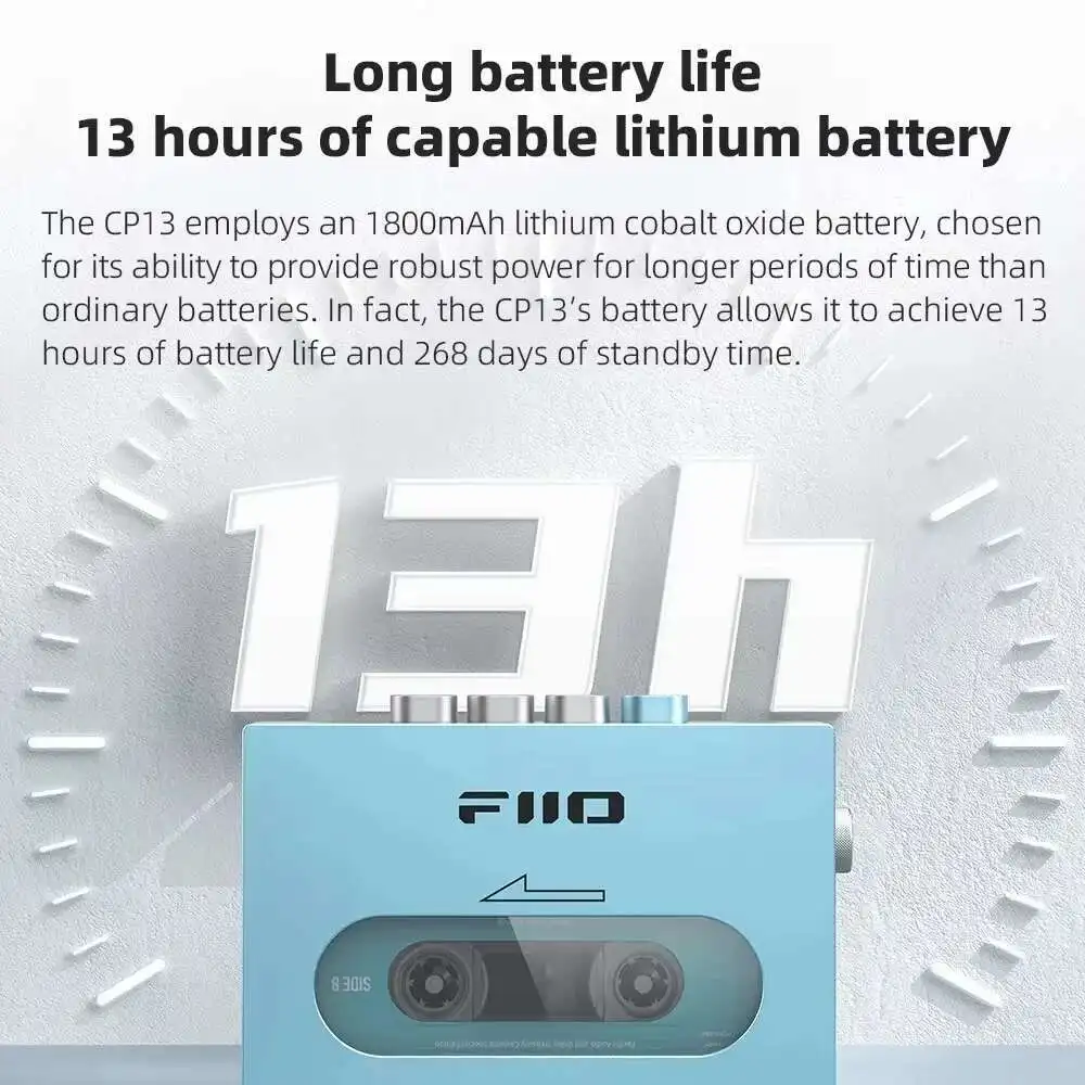 FiiO CP13 레트로 클래식 휴대용 MP3 음악 플레이어 HIFI 듀얼 모드 음질 워크맨 스테레오 알루미늄 합금 스피커 사용자 정의