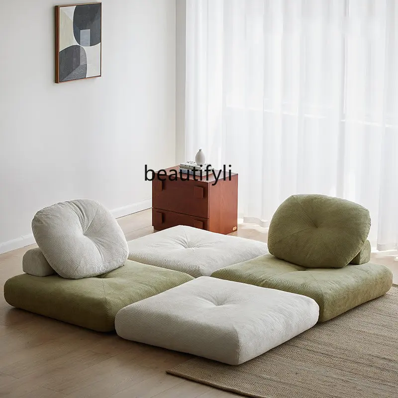 

Fried Glutinous Rice Cake Stuffed with Bean Paste Fabric Sofa Tofu Block Armless Removable Washable Module down Lazy Sofa