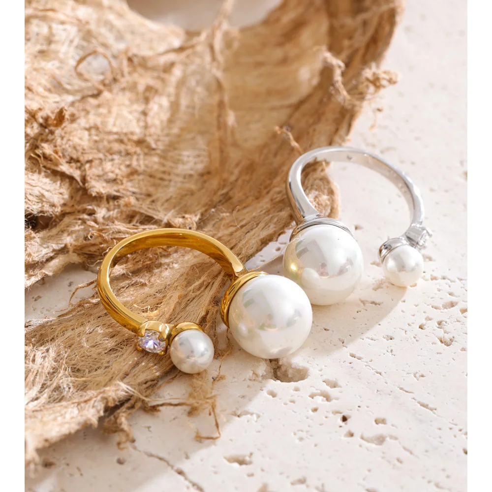 Yhpup Simulated Pearls Ring