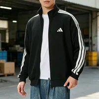 Adidas Veste de survêtement en maille pour homme 100% authentique, design à empiècements, noir KR2488 2