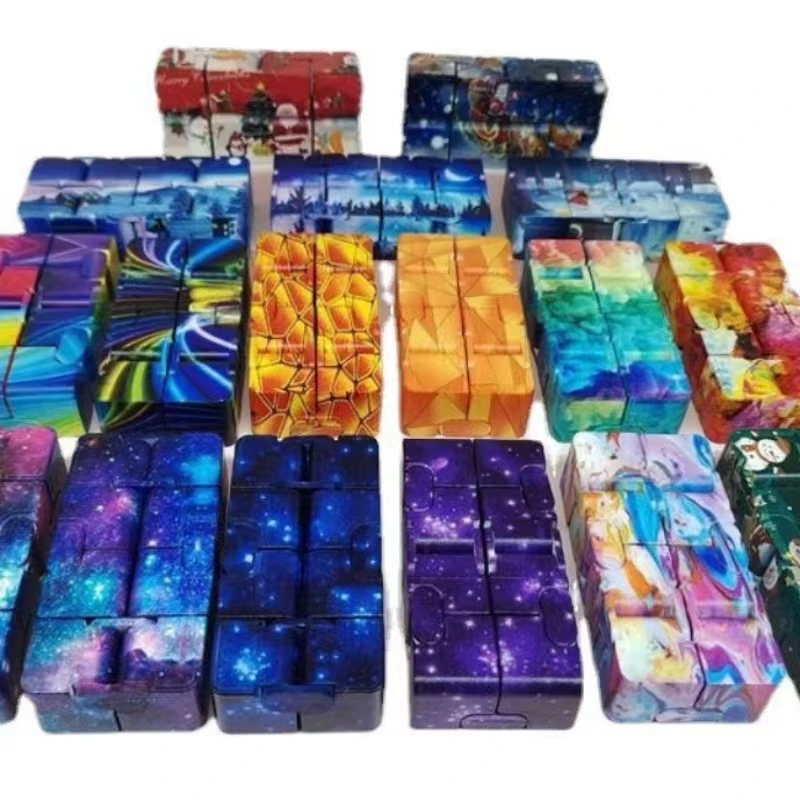 Starry Sky Christmas Magic Cube Children Adult Autism Anti Stress Relief Funny Hand Game Fidgets Decompression Toys